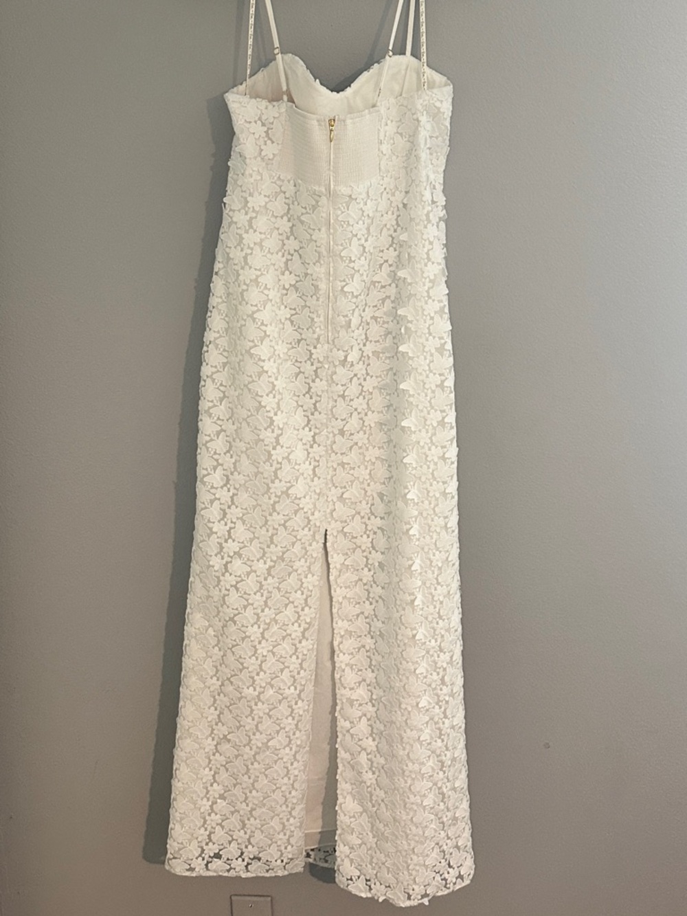 Lilly Pulitzer White Gillian Lace Maxi Dress Butterfly Size 8 - Picture 5 of 15
